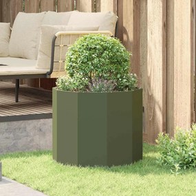 vidaXL Γλάστρα Ελιά Πράσινη 60 x 60 x 50 εκ Ατσάλι