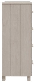 vidaXL Συρταριέρα HAMAR Λευκή 79 x 40 x 103,5εκ. από Μασίφ Ξύλο Πεύκου