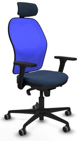 Καρέκλα γραφείου με κεφαλάρι Jorquera Piqueras y Crespo 3D036G2 Ναυτικό Μπλε