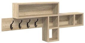 vidaXL Τοίχου Κρεμάστρα με ράφι Sonoma Δρυς 100 x 12 x 43.5 εκ