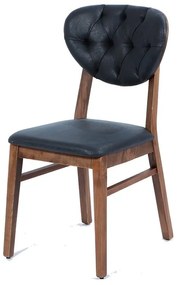 Καρέκλα ELEGANCE ξύλο σκούρο χρώμα /ύφασμα ATLAS  GOLF 10 - 783-1105