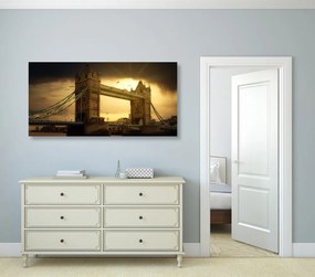 Εικόνα ηλιοβασίλεμα πάνω από το Tower Bridge - 120x60