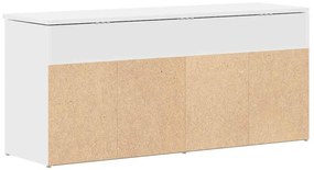 Πάγκος παπουτσιών vidaXL Λευκό 102x30,5x45 cm Κατασκευασμένο ξύλο
