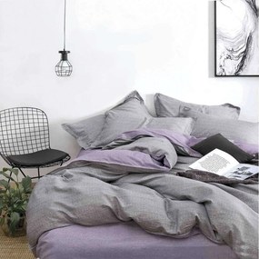 Πάπλωμα Σετ 3τμχ Status Riva 1 Grey Ρυθμός Queen Size 220x240cm 100% Βαμβακοσατέν