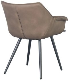 Πολυθρόνα Τραπεζαρίας C-910Β Fylliana Καφέ 62x65x82 εκ. 2αδα