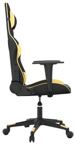 vidaXL Καρέκλα Gaming Μαύρο/Χρυσό από Συνθετικό Δέρμα