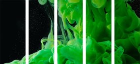 Εικόνα 5 τμημάτων πράσινα ρέοντα χρώματα - 100x50