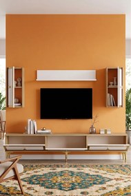 Stewehome Σετ μοντέρνας σύνθεσης τηλεόρασης με ράφι 180x30x41 cm