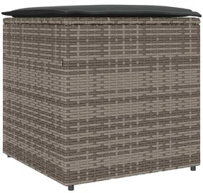 vidaXL Κουτί Μαξιλαριών Γκρι 50 x 50 x 50 cm συνθετικό ρατάν