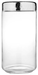 Βάζο Αποθήκευσης Γυάλινο Dressed MW21/150 1,5Lt Clear-Inox Alessi Ατσάλι,Γυαλί
