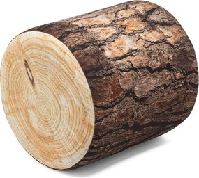 Σκαμπό Καφέ/Κρέμα KUTUK 40x40x40