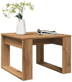 vidaXL Βοηθητικό Τραπέζι Artisan Δρυς 50 x 50 x 35 εκ. Επεξ. Ξύλο