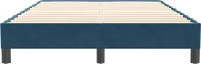 vidaXL Box Spring Κρεβάτι χωρίς στρώμα Σκούρο μπλε Βελούδινο