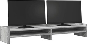vidaXL Βάση Οθόνης Γκρι Sonoma 100x24x16 εκ. από Επεξεργασμένο Ξύλο