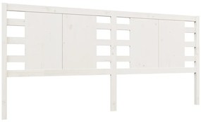 vidaXL Κεφαλάρι Κρεβατιού Λευκό 156 x 4 x 100 εκ. Μασίφ Ξύλο Πεύκου