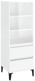 vidaXL Ντουλάπι Γυαλιστερό λευκό 40x36x110 εκ. από Επεξεργασμένο Ξύλο