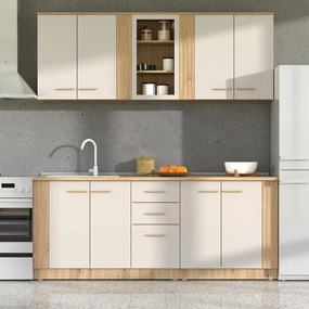 Σύνθεση Κουζίνας BELFORT 200 Artisan Oak - Cashmere 200x51x200εκ. 200x51x200 εκ.