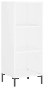 vidaXL Ραφιέρα Γυαλιστερό Λευκό 34,5x32,5x180 εκ. Επεξεργασμένο Ξύλο