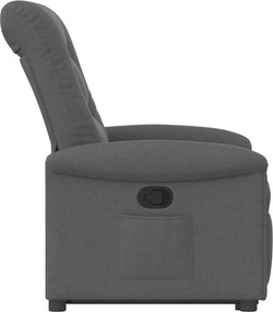 vidaXL Πολυθρόνα Ανακλινόμενη με Ανύψωση Σκούρο Γκρι Υφασμάτινη