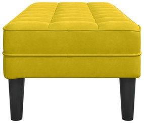 vidaXL Πάγκος Κίτρινος 113x57x39 εκ. Βελούδο