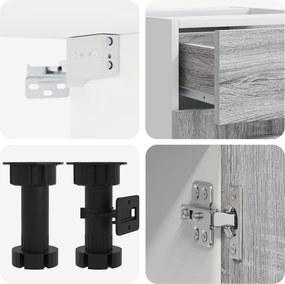 vidaXL Μονάδα κουζίνας LYON 4 pcs Γκρι Sonoma Επεξεργασμένο Ξύλο