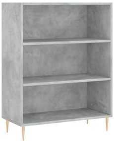 vidaXL Ντουλάπι Γκρι Σκυροδέματος 69,5x34x180 εκ. Επεξεργασμένο Ξύλο