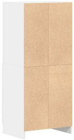 Στήλη Κουζίνας Λευκή 57x41,5x131,5 εκ. από Επεξεργασμένο Ξύλο - Λευκό