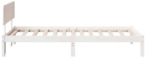 vidaXL Σκελετός Κρεβατιού με κεφαλάρι Λευκό 75 x 190 cm