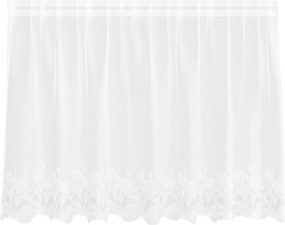 vidaXL Κουρτίνα Δαντέλας με κουρτίνες Λευκό 80 x 200 cm Πολυεστέρας