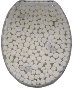 ΚΑΠΑΚΙ WC WHITE PEBBLES 36(φ)x43(μ) ΜΠΕΖ San Lorentzo 8038