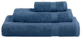Πετσέτα FROVA DENIM BLUE Μπλε Σετ πετσέτες 3 τεμαχίων (30 x 50 + 50 x 90 + 80 x 150 εκ.) MADI