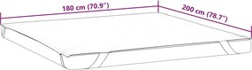 vidaXL Προστατευτικό στρώματος Λευκό 180x200 εκ. Αδιάβροχο