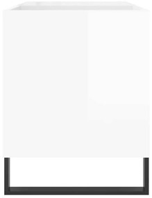 vidaXL Δισκοθήκη Γυαλ. Λευκή 85 x 38 x 48 εκ. από Επεξεργασμένο Ξύλο