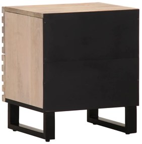 vidaXL Κομοδίνα 2 τεμ. 40x34x46 εκ. από Μασίφ Ξεβαμμένο Ξύλο Μάνγκο