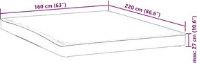 vidaXL Προστατευτικό στρώματος Λευκό 160x220 εκ. Αδιάβροχο