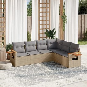 vidaXL Patio Sofa Set 5-θέσια Beige and Grey