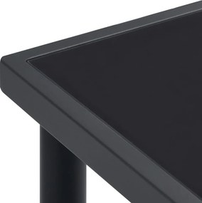 vidaXL Σετ Τραπεζαρίας Κήπου 5 Τεμαχίων Μαύρο Ατσάλι &amp; Textilene