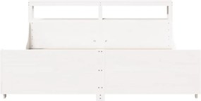 vidaXL Σκελετός Κρεβ. Χωρίς Στρώμα Λευκό 180x200 εκ Μασίφ Πεύκο