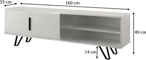 Έπιπλο τηλεόρασης Foot λευκό 160x35x49εκ