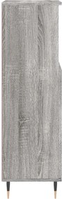 vidaXL Ντουλάπι Μπάνιου Γκρι Sonoma 30x30x100 εκ. Επεξεργασμένο Ξύλο