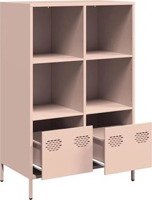 vidaXL Ντουλάπα Ροζ 68x39x103,5 εκ. από Χάλυβα