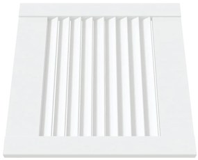 vidaXL Πορτάκια με Περσίδες 2 Τεμ. Λευκά 39,5x39,4εκ Μασίφ Ξύλο Πεύκου