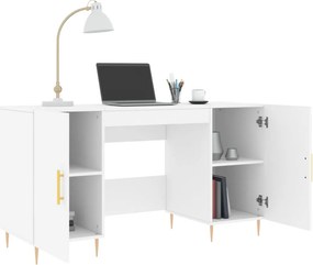 vidaXL Γραφείο Λευκό 140 x 50 x 75 εκ. από Επεξεργασμένο Ξύλο
