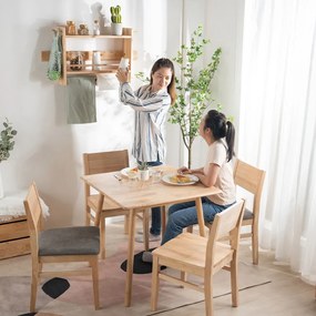 Τραπέζι Nextdeco Natural μασίφ ξύλο Υ75,5x80x80εκ.