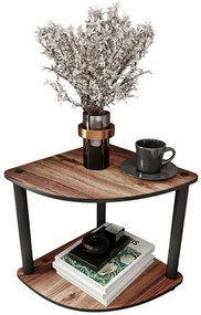 Τραπεζάκι Βοηθητικό Γωνιακό 282PTR1569 34x34x38cm Walnut