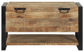 vidaXL Κουτί αποθήκευσης 80x35x45 εκ. Στερεό τραχύ ξύλο μάνγκο