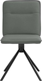 vidaXL Καρέκλες Τραπεζαρίας 2 τεμ Σκ. Γκρι Υφασμάτινες
