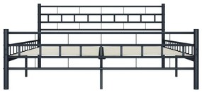 Πλαίσιο Κρεβατιού Μαύρο 160 x 200 εκ. Ατσάλινο - Μαύρο