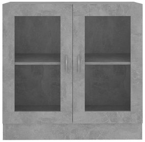 vidaXL Βιτρίνα Γκρι του Σκυροδέματος 82,5 x 30,5 x 80 εκ. Επεξ. Ξύλο