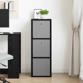 vidaXL Πλαϊνό γραφείο με συρτάρι Μαύρη Οξυά 35 x 32 x 99,5 εκ